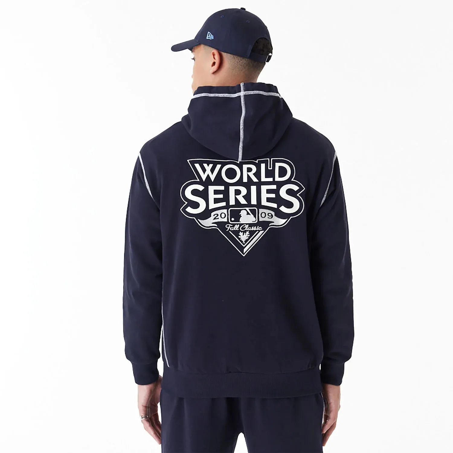 NEW ERA New York Yankees MLB World Series Navy Oversized Pullover Hoodie