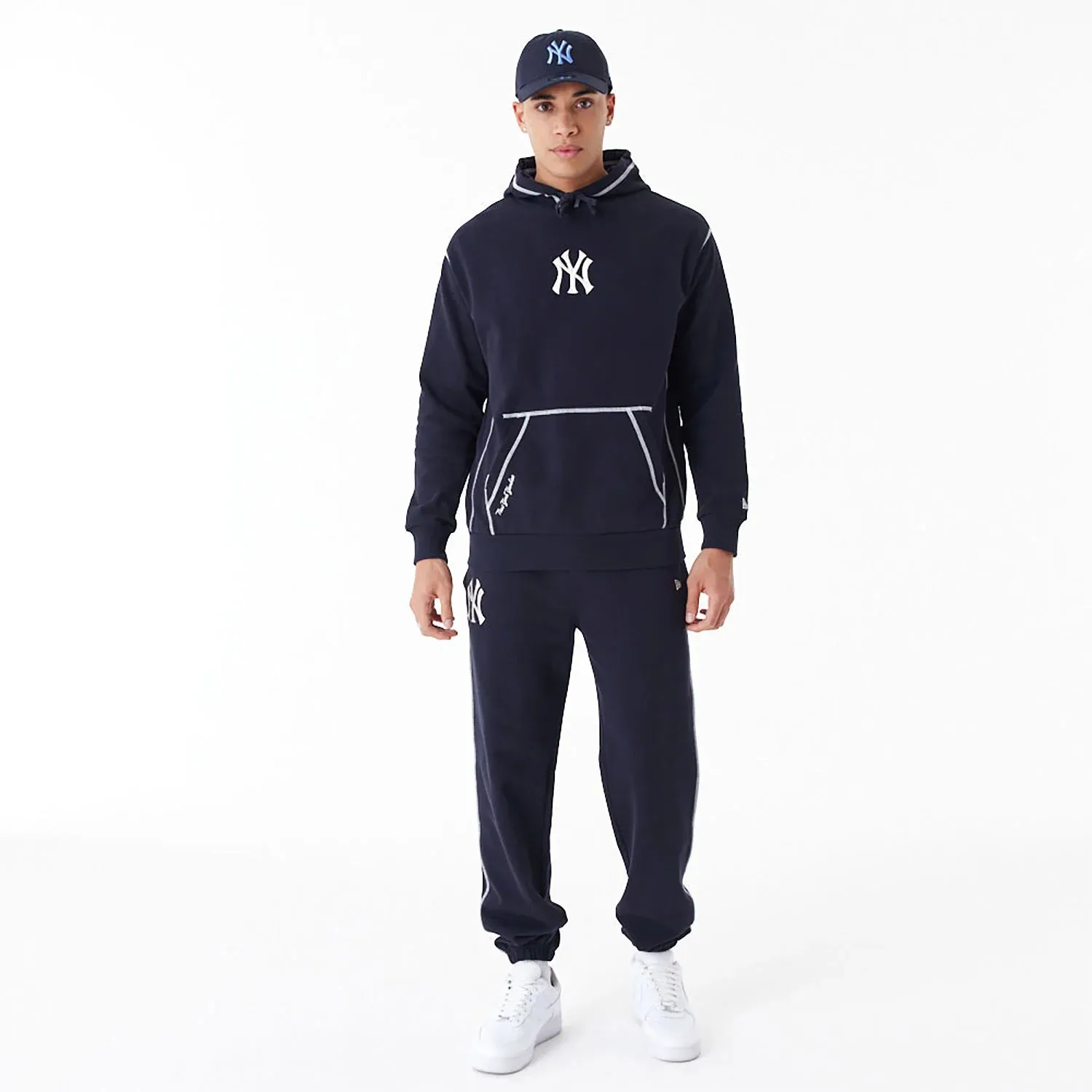 NEW ERA New York Yankees MLB World Series Navy Oversized Pullover Hoodie