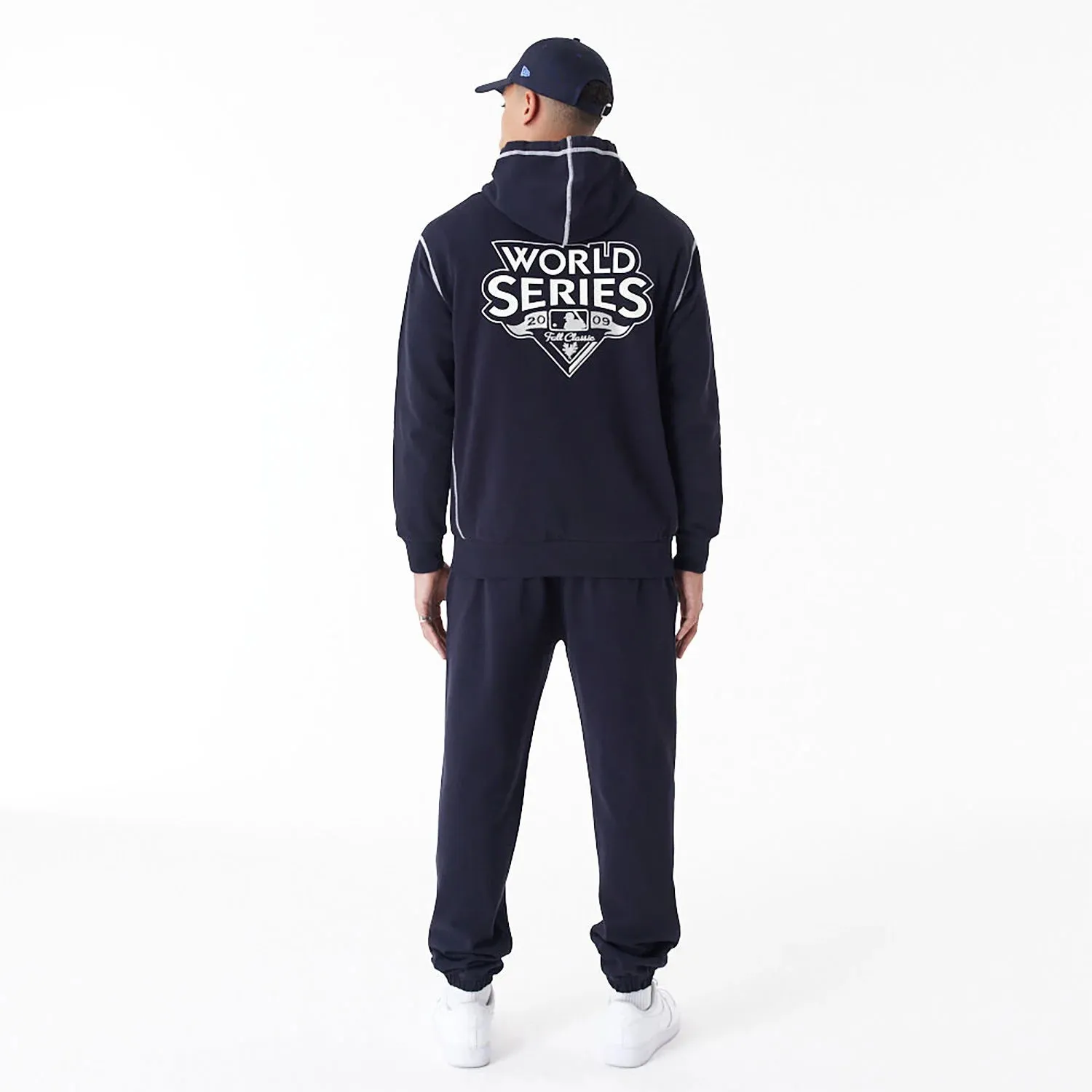 NEW ERA New York Yankees MLB World Series Navy Oversized Pullover Hoodie