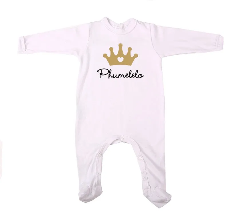 Personalised Crown Babygro