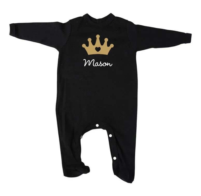 Personalised Crown Babygro