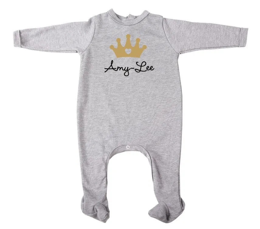 Personalised Crown Babygro