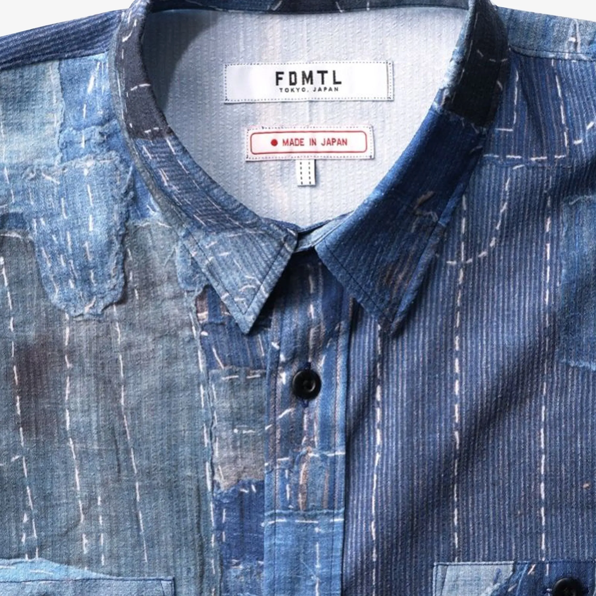 PRINTED PATCHWORK S/S SHIRT 'BORO'