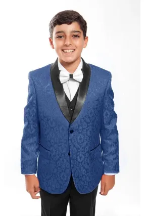 "Cruz" Tazio Kids Royal Blue 5-Piece Tuxedo