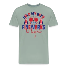 "Hold My Beer" 4th of July Men's Premium T-Shirt