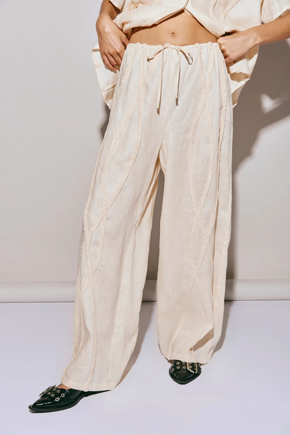 Raya Linen Pants Wave