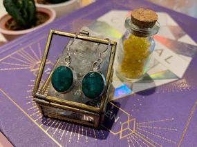 Semi-precious Emerald Ari Earrings