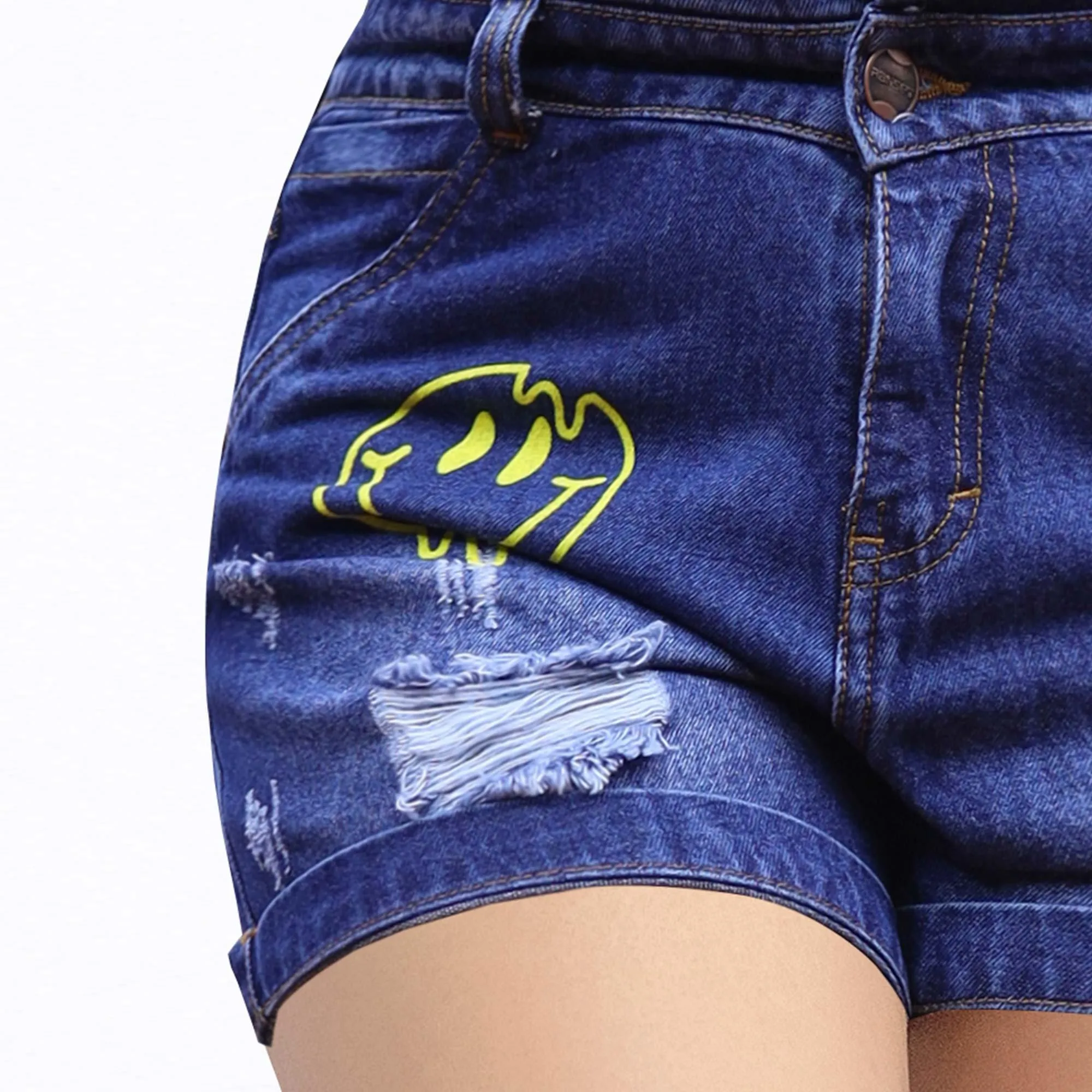 Short Estampado Azul