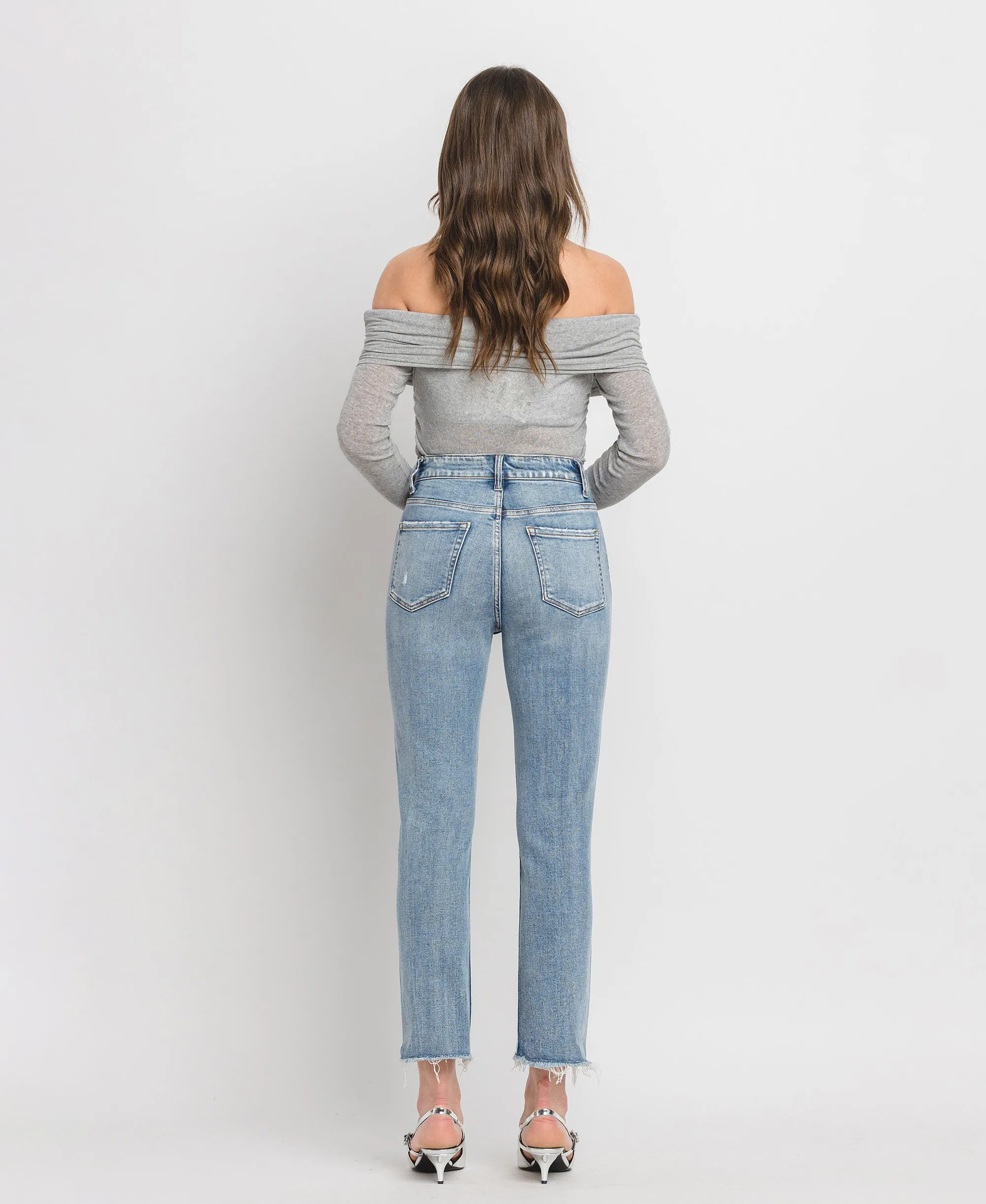 Swish - Super High Rise Slim Crop Straight Jeans