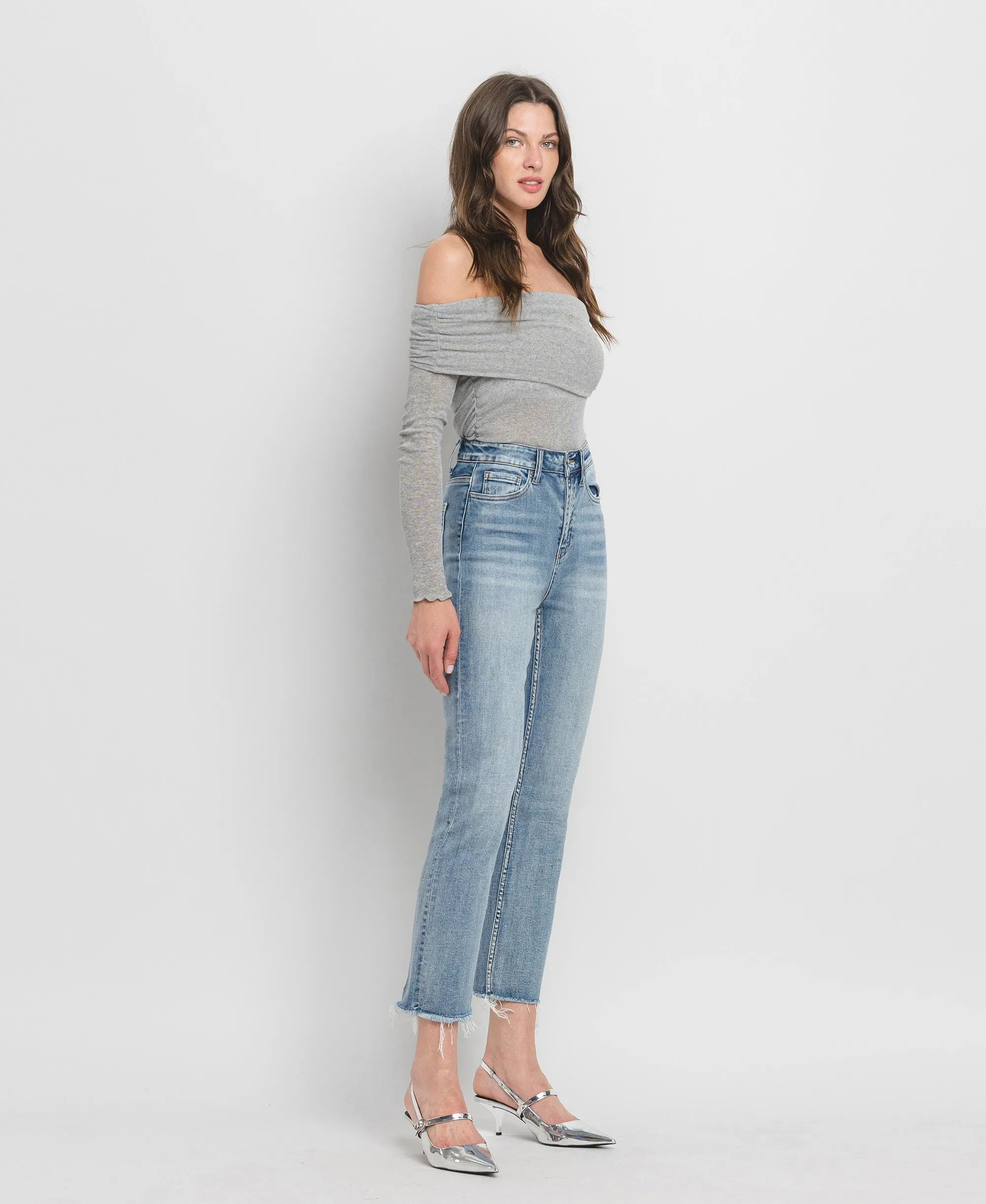 Swish - Super High Rise Slim Crop Straight Jeans