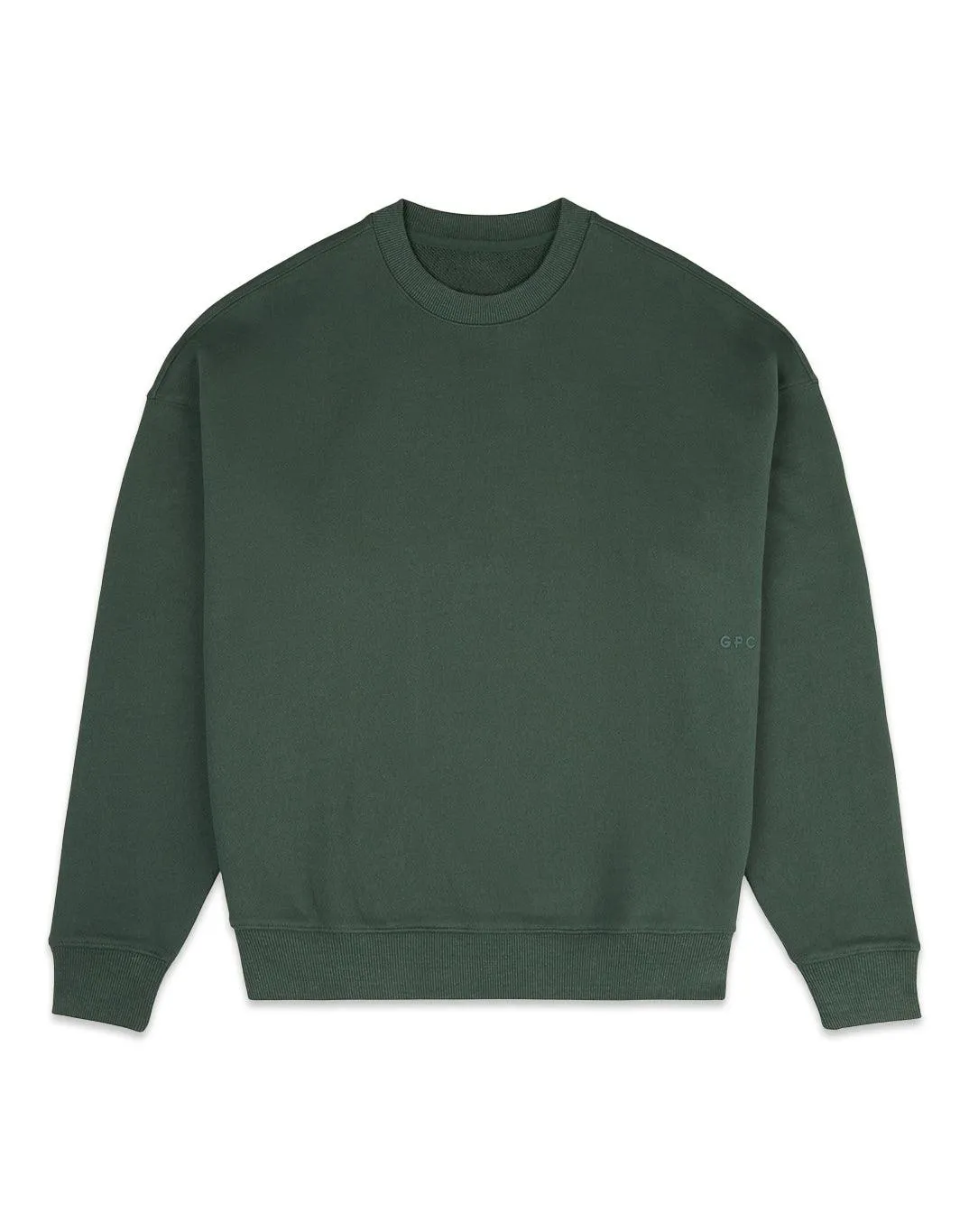 The Oversized Crew in Earth Green