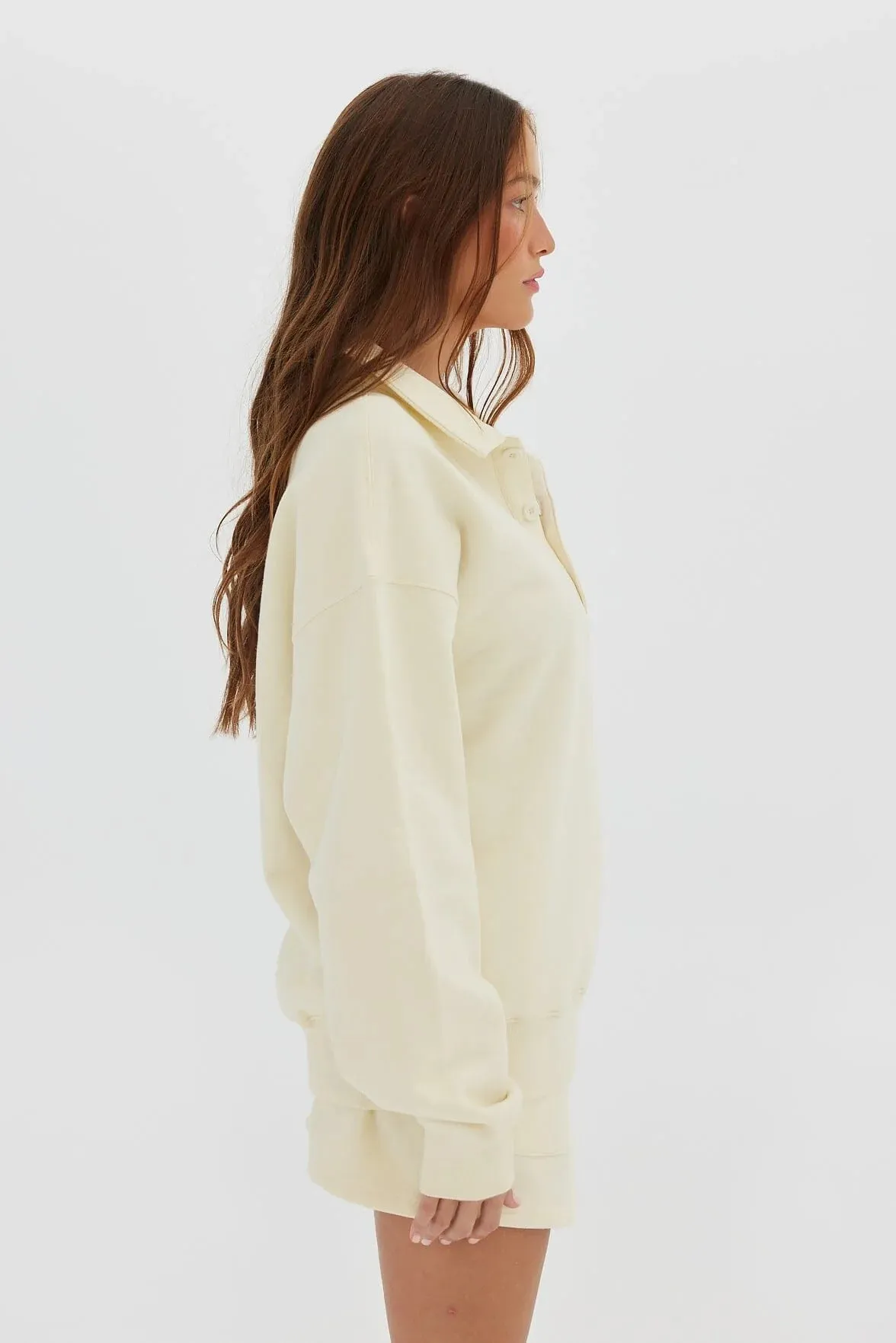 Toast Society Collared Polo Sweater - Butter