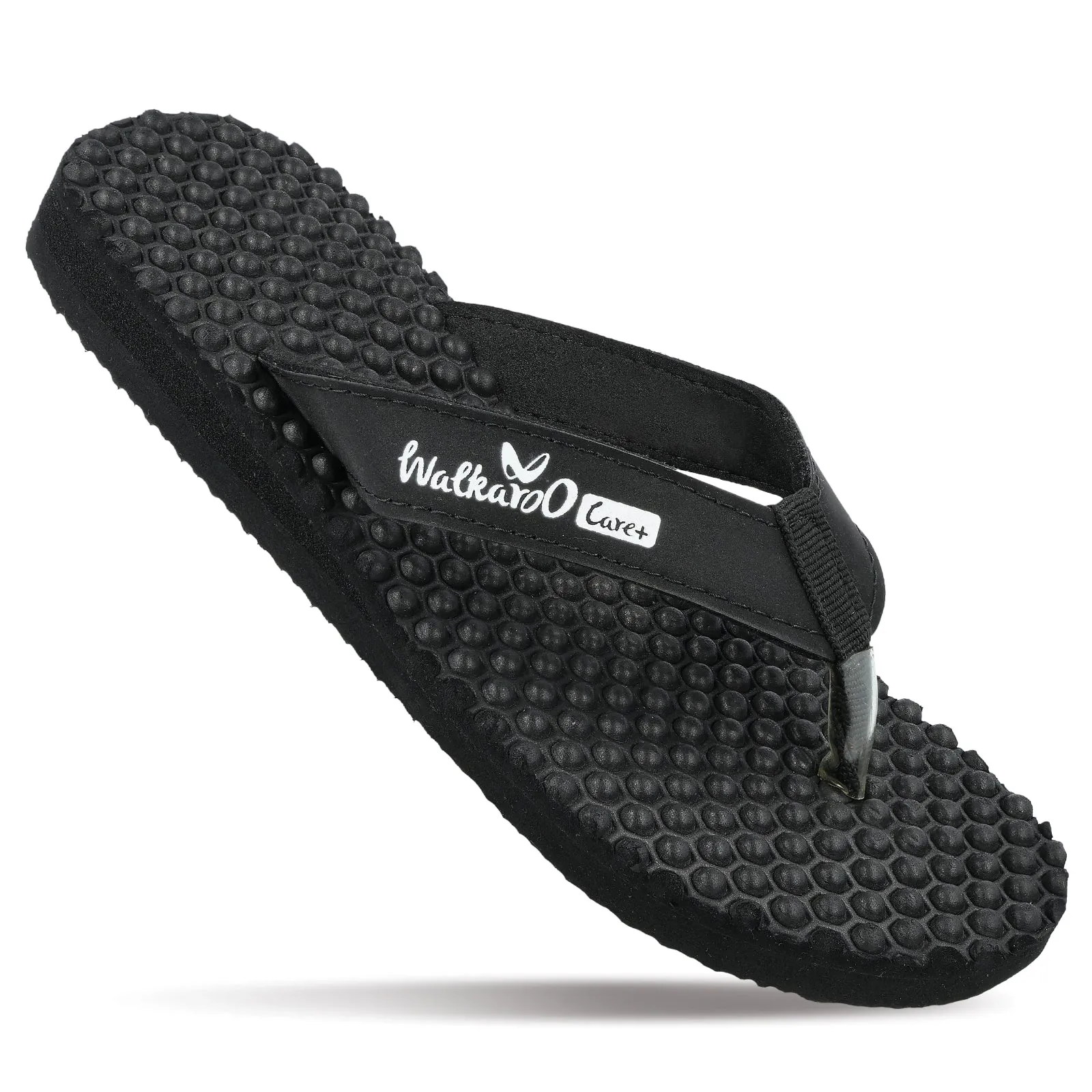 Walkaroo Womens Textured Care Plus Flip-Flop  - WH3950 Black