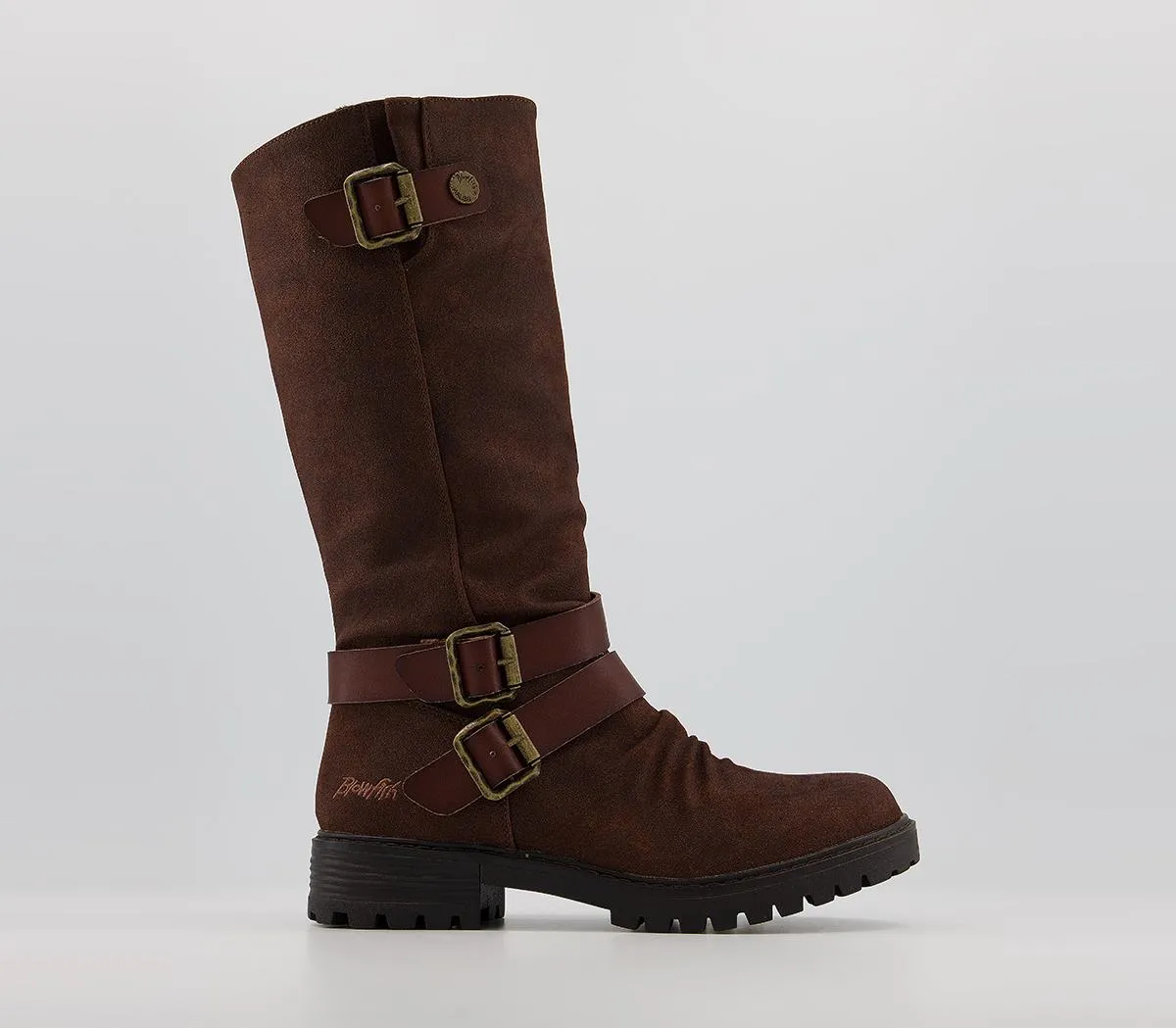 Womens Blowfish Malibu Redial Knee Boots Tobacco Rustic