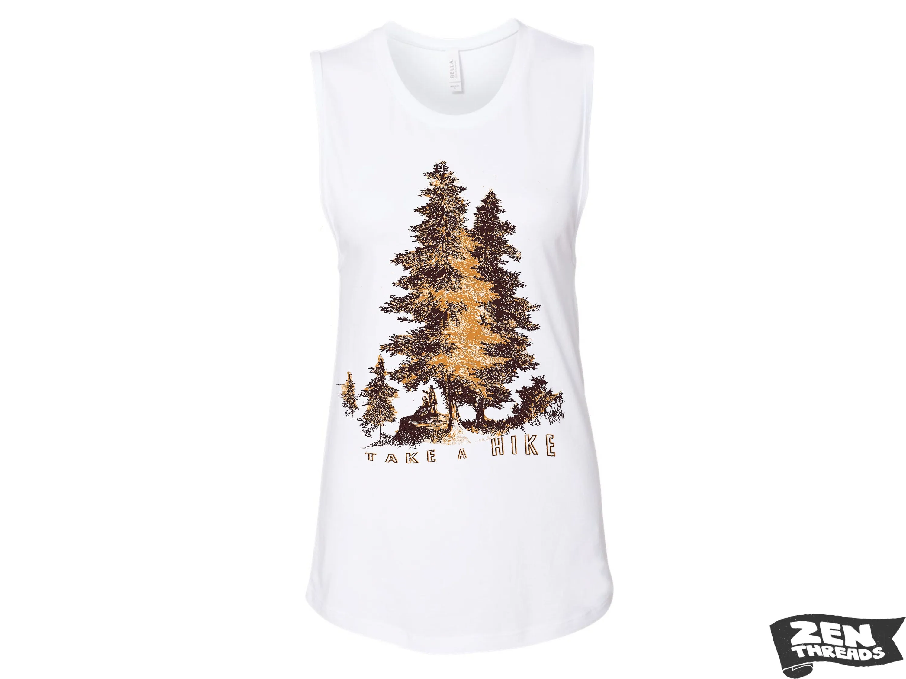 Women's "Take a Hike" Yoga Shirt Muscle Tee Tank - Nature Lover, Outdoors Workouts, Camping