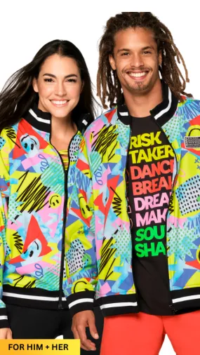 Zumba Fun And Happy Zip-Up Track Jacket (Special Order)